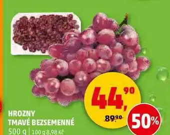 Penny Market HROZNY TMAVÉ BEZSEMENNÉ, 500 g nabídka