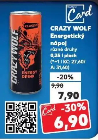 Kaufland CRAZY WOLF Energetický nápoj nabídka