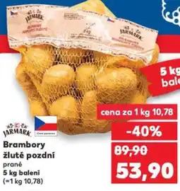 Kaufland JARMARK Brambory žluté pozdní prané nabídka