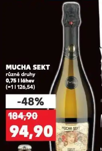 Kaufland MUCHA SEKT nabídka