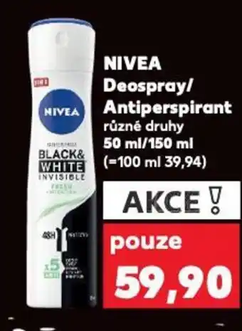 Kaufland NIVEA Deospray/ Antiperspirant nabídka