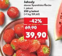 Kaufland Jahody dovoz Španělsko/Řecko nabídka