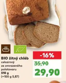 Kaufland BIO žitný chléb celozrnný nabídka