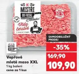 Kaufland Vepřové mleté maso XXL nabídka