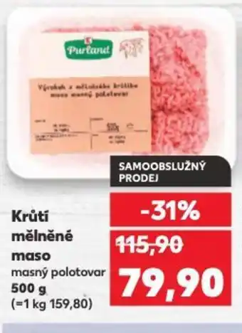 Kaufland Krůtí mělněné maso nabídka