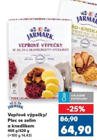 Kaufland Vepřové výpečky/ Plec se zelím a knedlíkem nabídka