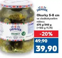 Kaufland Okurky 5-8 cm ve sladkokyselém nálevu nabídka