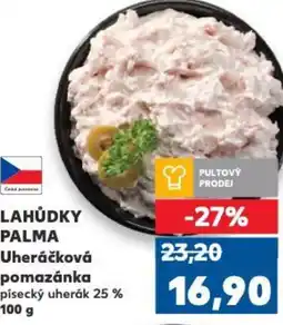 Kaufland LAHŮDKY PALMA Uheráčková pomazánka písecký uherák 25% nabídka