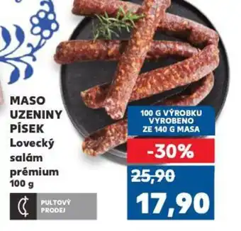 Kaufland MASO UZENINY PÍSEK Lovecký salám prémium nabídka