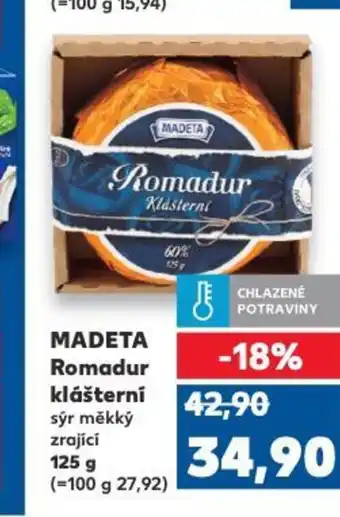 Kaufland MADETA Romadur klášterní nabídka