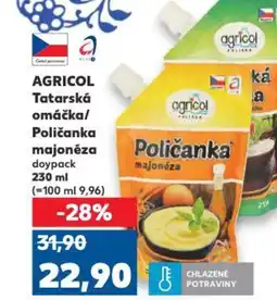 Kaufland AGRICOL Tatarská omáčka/ Poličanka majonéza nabídka