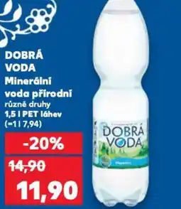 Kaufland DOBRÁ VODA Minerální voda přírodní nabídka