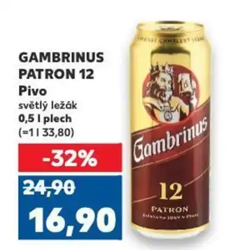 Kaufland GAMBRINUS PATRON 12 Pivo nabídka