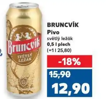 Kaufland BRUNCVİK Pivo světlý ležák nabídka