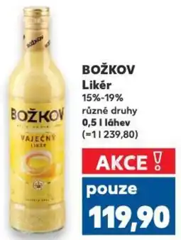 Kaufland BOŽKOV Likér 15%-19% nabídka