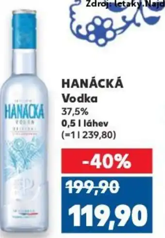 Kaufland HANÁCKÁ Vodka 37.5% nabídka