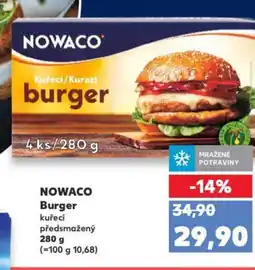 Kaufland NOWACO Burger kuřecí předsmažený nabídka