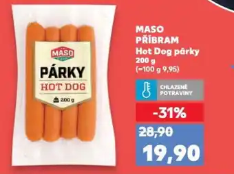 Kaufland MASO PŘÍBRAM Hot Dog párky nabídka