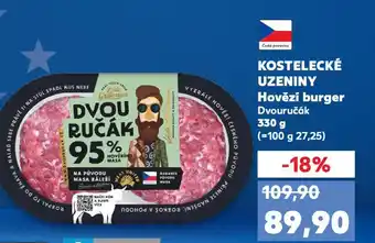 Kaufland KOSTELECKÉ UZENINY Hovězí burger nabídka