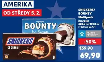 Kaufland SNICKERS/ BOUNTY Multipack zmrzlin nabídka