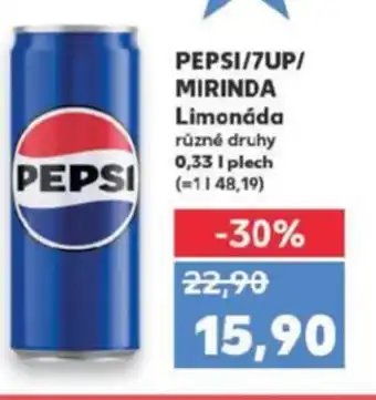 Kaufland PEPSI/7UP/ MIRINDA Limonáda nabídka