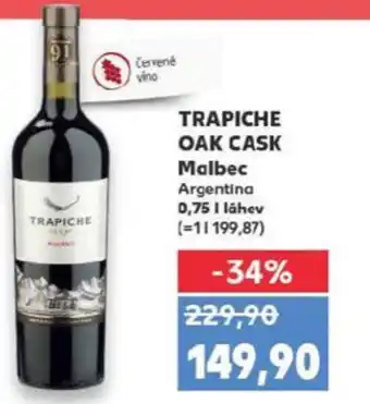 Kaufland TRAPICHE OAK CASK Malbec Argentina nabídka