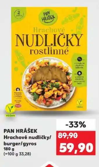 Kaufland PAN HRÁŠEK Hrachové nudličky/ burger/gyros nabídka