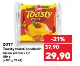 Kaufland ZOTT Toasty toast/sandwich nabídka