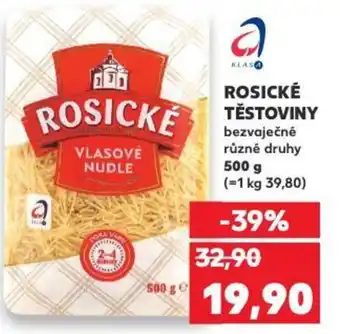 Kaufland ROSICKÉ TĚSTOVINY bezvaječné nabídka