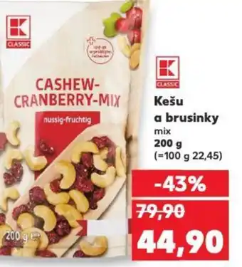 Kaufland Kešu a brusinky mix nabídka