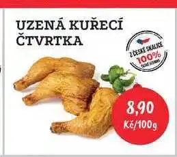 RABBIT řeznictví UZENÁ KUŘECÍ ČTVRTKA 100g nabídka