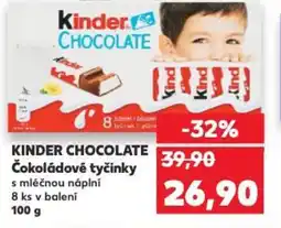 Kaufland KINDER CHOCOLATE Čokoládové tyčinky nabídka