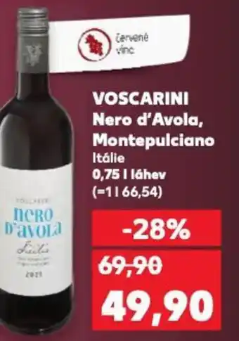 Kaufland VOSCARINI Nero d'Avola, Montepulciano Itálie nabídka