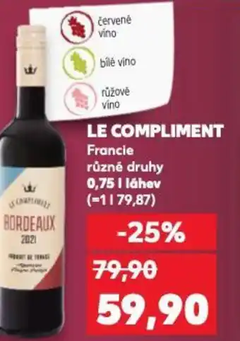 Kaufland LE COMPLIMENT Francie nabídka