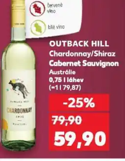 Kaufland OUTBACK HILL Chardonnay/Shiraz Cabernet Sauvignon nabídka