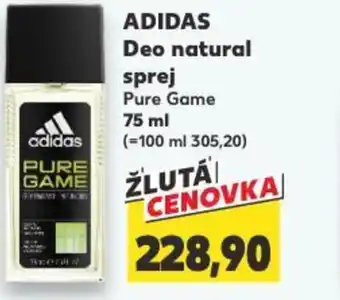 Kaufland ADIDAS Deo natural sprej nabídka