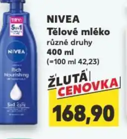 Kaufland NIVEA Tělové mléko nabídka