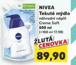 Kaufland NIVEA Tekuté mýdlo nabídka