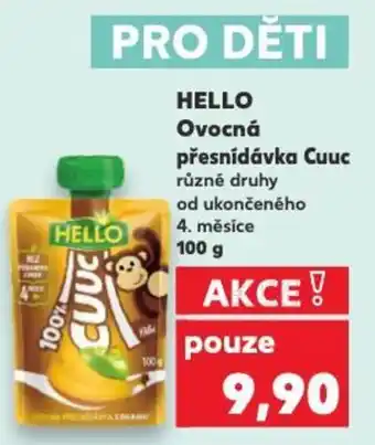 Kaufland HELLO Ovocná přesnídávka Cuuc nabídka