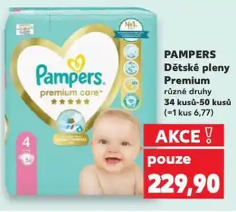 Kaufland PAMPERS Dětské pleny Premium nabídka