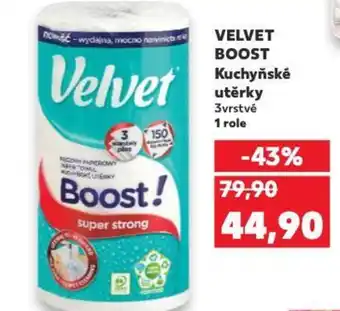 Kaufland VELVET Boost Kuchyňské utěrky nabídka