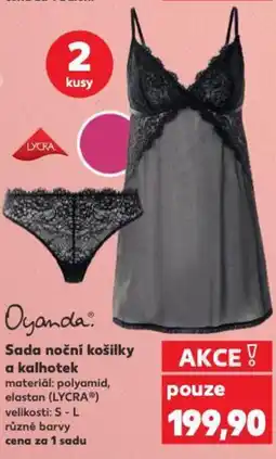 Kaufland Sada noční košilky a kalhotek nabídka