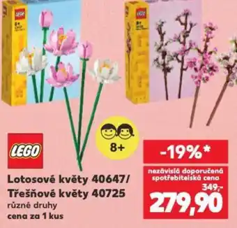 Kaufland LEGO Lotosové květy 40647/ Třešňové květy 40725 nabídka