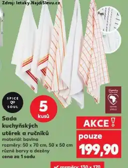 Kaufland Sada kuchyňských utěrek a ručníků nabídka