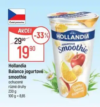 Globus HOLLANDIA Balance jogurtové smoothie nabídka