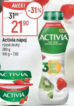 Globus Activia nápoj nabídka