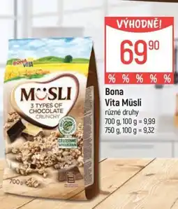 Globus Bona Vita Müsli nabídka