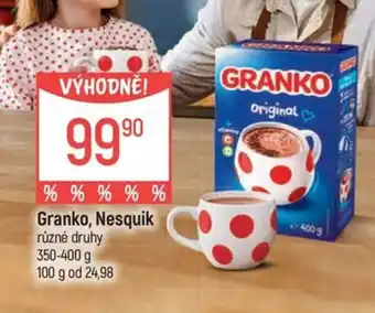 Globus Granko, Nesquik nabídka