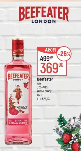 Globus Beefeater gin nabídka