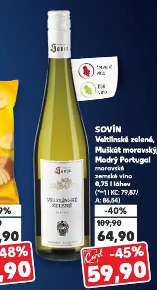 Kaufland Sovín veltínské zelené nabídka